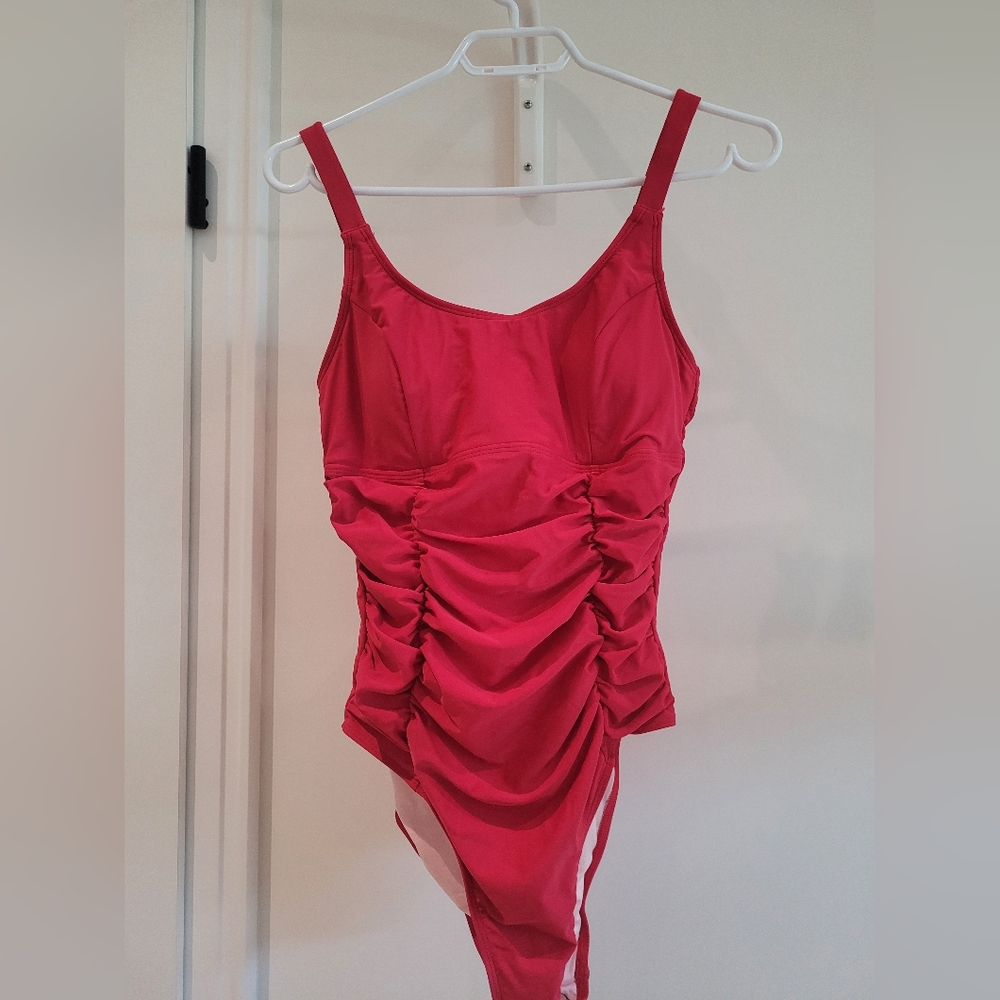 Cupshe Pink Ruched Swimsuit NWT Size L